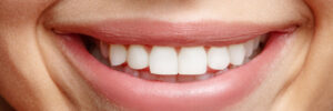 Smile with white teeth from teeth whitening services